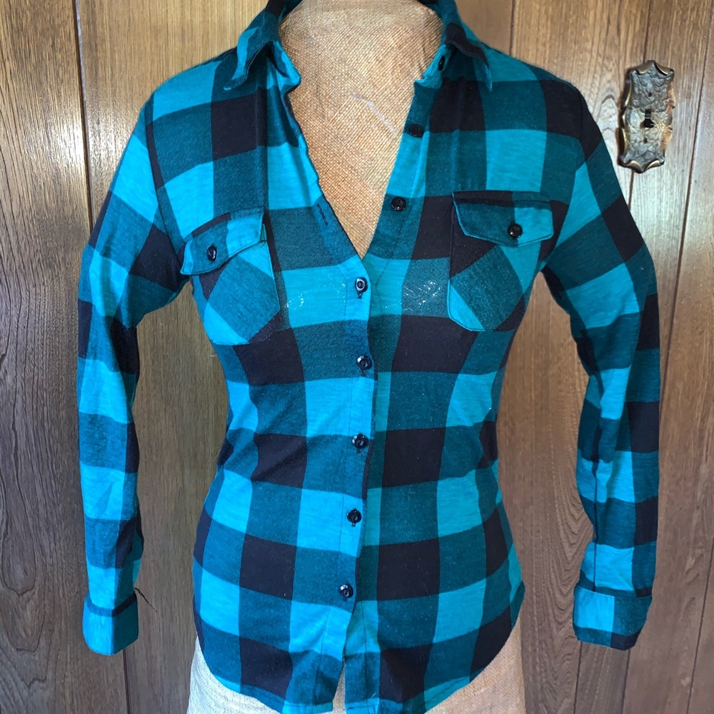 Cute Plaid Button Up LonG sleeve OR 3/4 sleeve